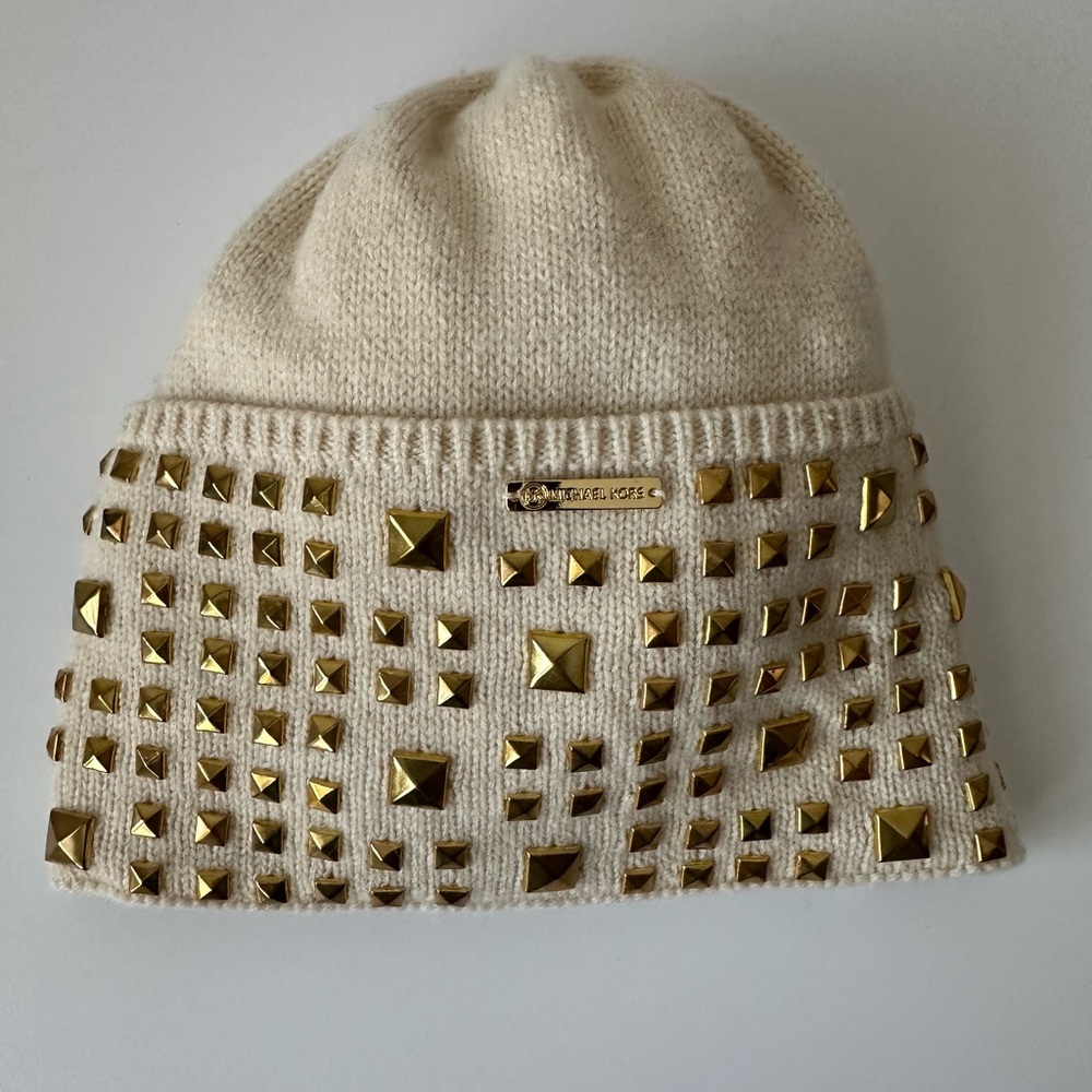 Michael Kors 100% Wool Studded Beanie